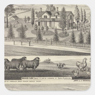 Orchard Farm, Somerville Lodge Quadratischer Aufkleber