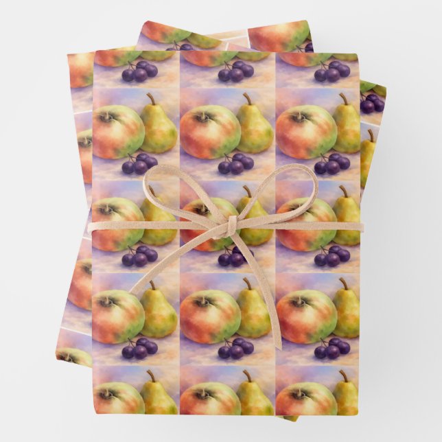 Orchard Fruit Gift Wrap | Apples & Pears Set Geschenkpapier Set (Beispiel)