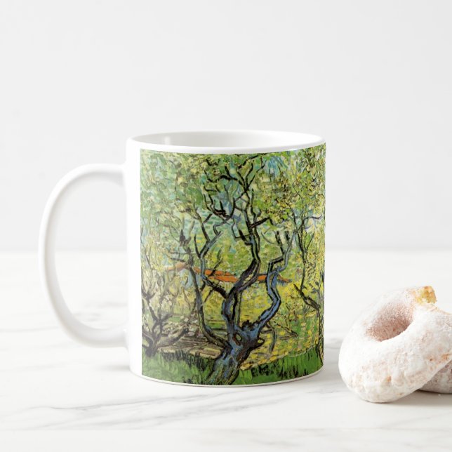 Orchard in Blossom von Vincent van Gogh Kaffeetasse (Mit Donut)