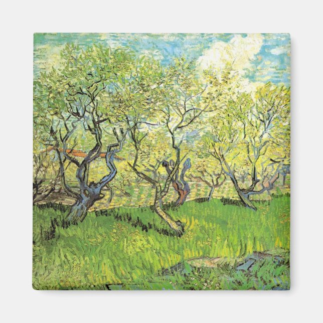 Orchard in Blossom von Vincent van Gogh Magnet (Vorne)