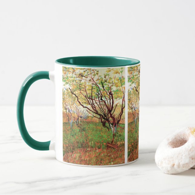 Orchard in Blossom von Vincent van Gogh Tasse (Mit Donut)