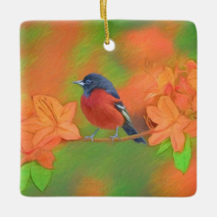 Orchard Oriole Songbird Malerei Original Bird Art Keramikornament