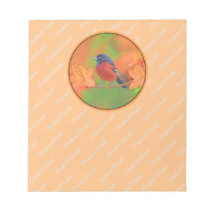 Orchard Oriole Songbird Malerei Original Bird Art Notizblock