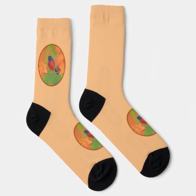 Orchard Oriole Songbird Malerei Original Bird Art Socken (Rechts)