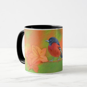 Orchard Oriole Songbird Malerei Original Bird Art Tasse