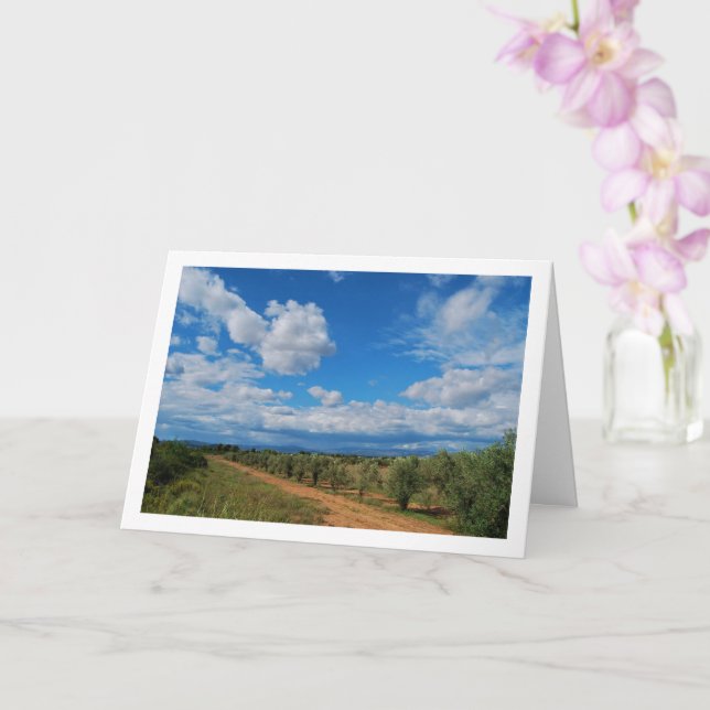 Orchard Path Sky Landschaft Karte (Orchidee)