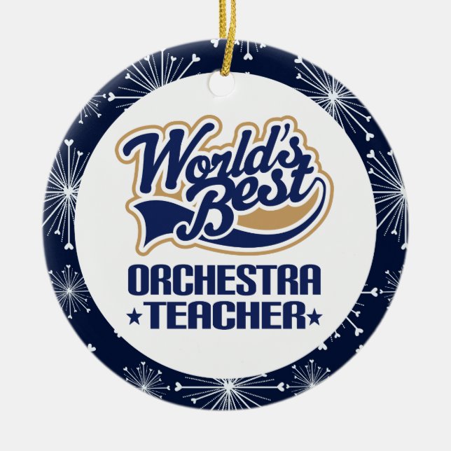 Orchester-Lehrer-Geschenk-Verzierung Keramik Ornament (Vorne)