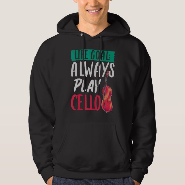 Orchester Musiker Cellist Life Goal Cello Hoodie (Vorderseite)