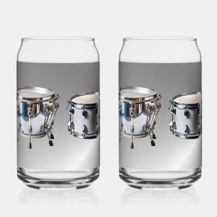 Orchester Schlagzeug gedruckt 16oz Can Brille Dosenglas