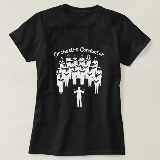 Orchestra Conductor Classical Music Orchestra Gesc T-Shirt (Design vorne)