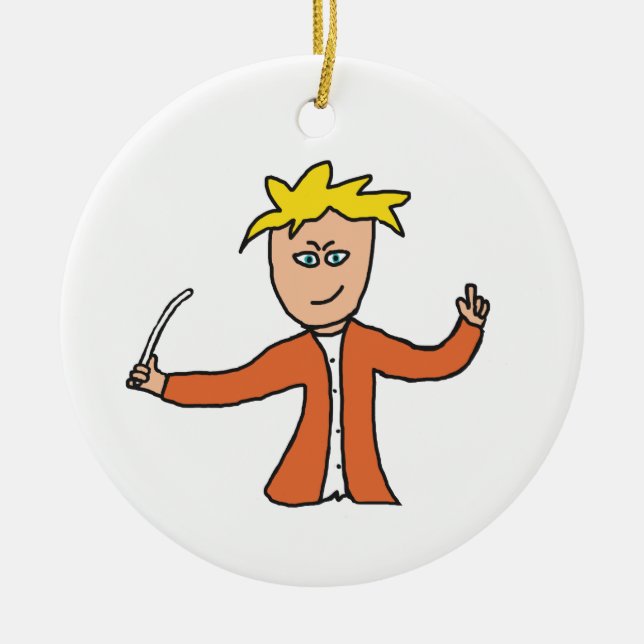 Orchestra Conductor Keramik Ornament (Vorne)