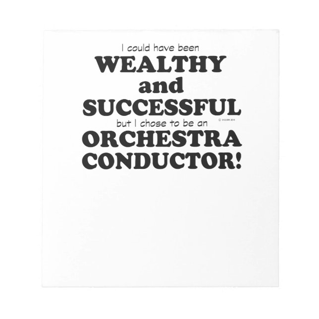 Orchestra Conductor Wealthy & Successy Notizblock (Vorderseite)
