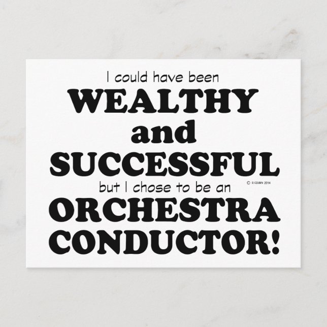 Orchestra Conductor Wealthy & Successy Postkarte (Vorderseite)