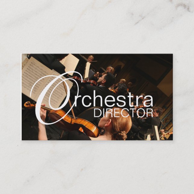Orchestra Director Music Instructor Instruments Visitenkarte (Vorderseite)