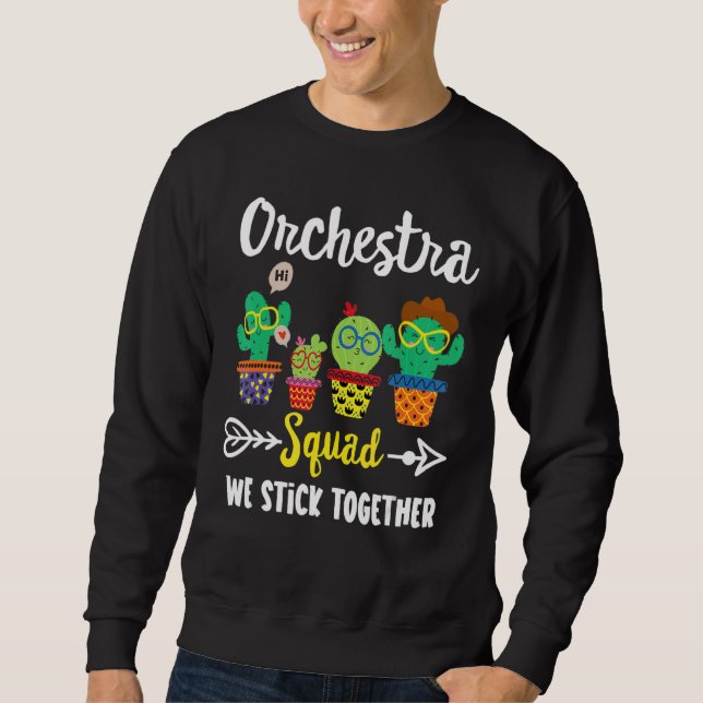 Orchestra Squad Cactus Team Orchestra Lehrerin Cre Sweatshirt (Vorderseite)