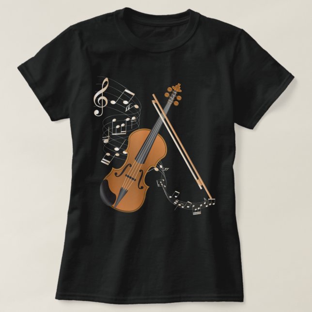 Orchestra Violin Player Geschenk Musikinstrument V T-Shirt (Design vorne)