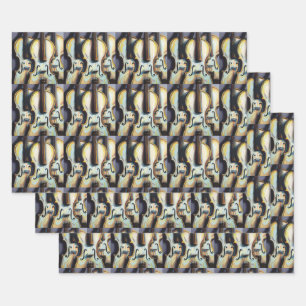 Orchestra Violins Violas Classic Music Pattern Geschenkpapier Set