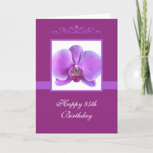 Orchid 85. Geburtstagkarte Karte