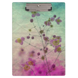 Orchid aquamarine und lila Blumenschrift Textur au Klemmbrett