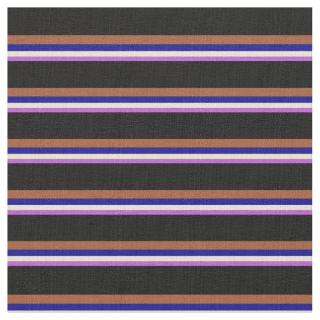 Orchid, Bisque, Dark Blue, Sienna und Black Stoff (Nahaufnahme)