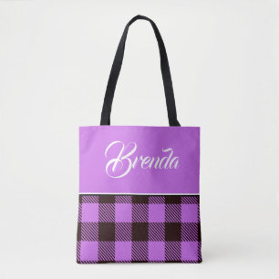 Orchid Black Tartan Personalisiert Name Wedding