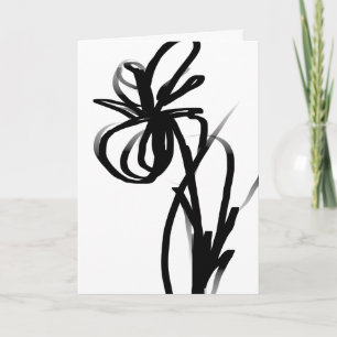 Orchid Blanc: Abstrakt weiß und schwarz Karte