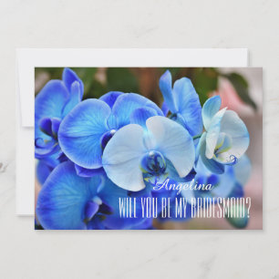 Orchid Blau Wirst du meine Brautjungfer sein? Einladung