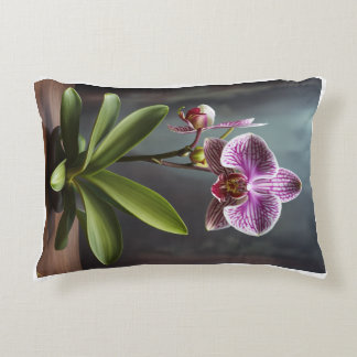 Orchid Bliss: Luxuriöses Kissen mit elegantem Orch
