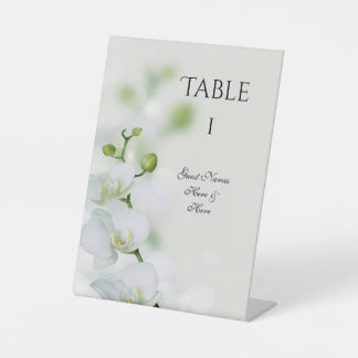 Orchid Blume Blüten Hochzeit Tischnummer Sockelschild