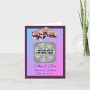 Orchid Blume Floral Wedding Foto Dankeskarte