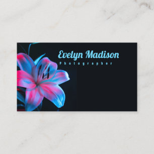 Orchid-Blume gegen schwarzen Panzer65567 Visitenkarte