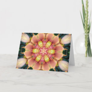 Orchid Blume Mandala Karte