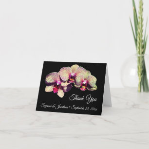 Orchid-Blume Personalisiert Hochzeit Dankeskarte
