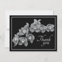 Orchid Blume Schwarz/Weiß Hintergrund Vielen Dank