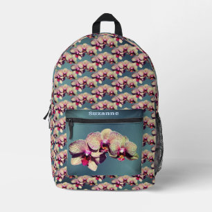 Orchid Blume Trio Personalisiert Bedruckter Rucksack
