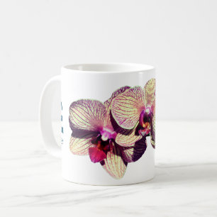 Orchid Blume Trio Personalisiert Kaffeetasse