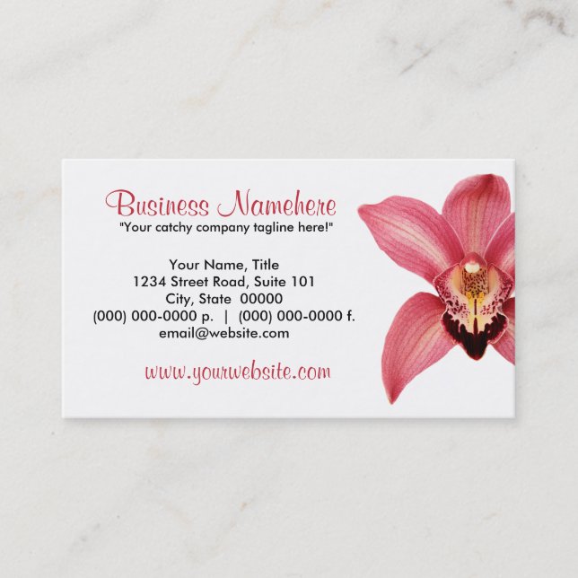 Orchid Business Cards Visitenkarte (Vorderseite)