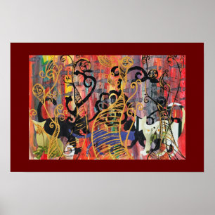 Orchid Cats Poster