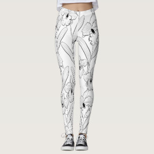 Orchid , Cattleya , Skizze Leggings