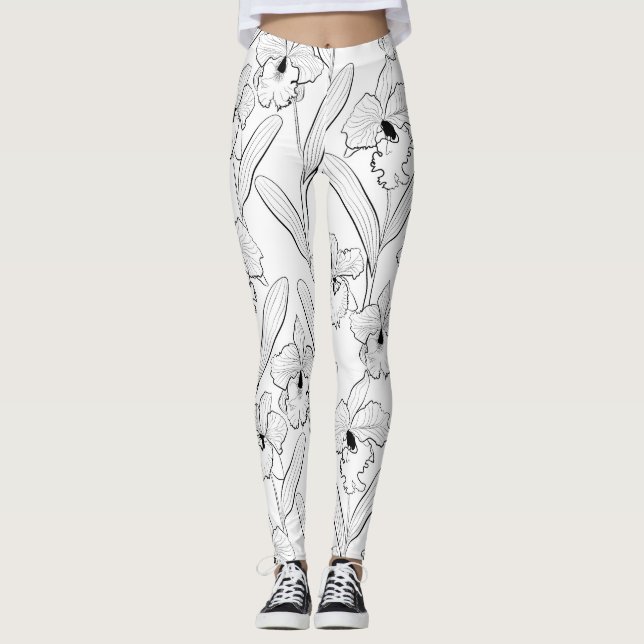 Orchid , Cattleya , Skizze Leggings (Vorderseite)
