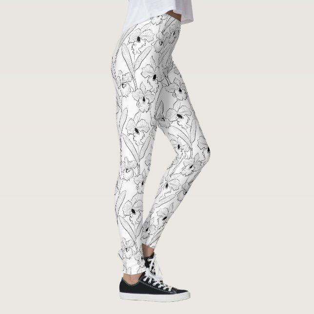 Orchid , Cattleya , Skizze Leggings (Rechts)