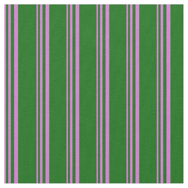 Orchid & Dark Green Streifen Stoff (Nahaufnahme)