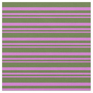 Orchid & Dark Olive Green Muster Streifen Stoff