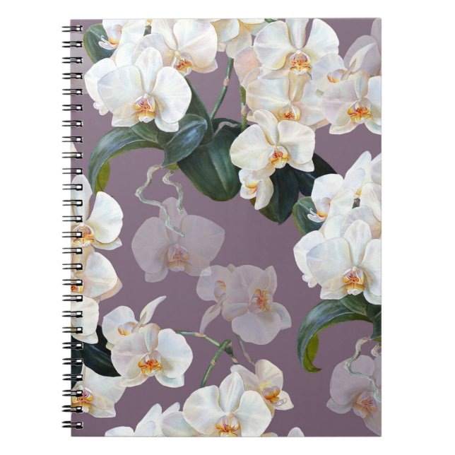 Orchid dunkle Lavendel Wasserfarbe. Notizblock (Vorderseite)