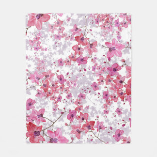 Orchid: Einmalige rote Schönheit. Fleecedecke