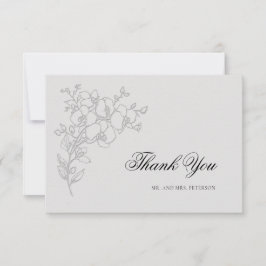 Orchid Elevated Ivory Formal Traditional Wedding Dankeskarte