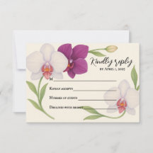 Orchid Embrace RSVP-Karte