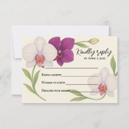 Orchid Embrace RSVP-Karte RSVP Karte