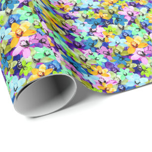 Orchid Extravaganza Wasserfarbe, Geschenkpapier