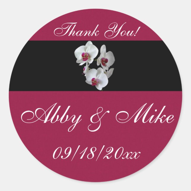 Orchid Fantasy Runder Aufkleber (Vorderseite)